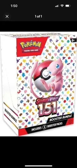 Pokemon TCG Scarlet & Violet 151 Booster Bundle Sealed New (6 packs) - Image 1