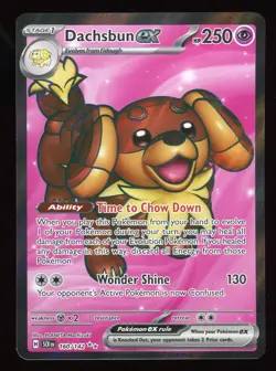 DACHSBUN EX 160/142 S&V STELLAR CROWN POKEMON FULL ART ULTRA RARE - Image 1