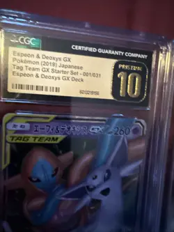 Pokemon Rayquaza VMAX 2022 CGC Black Label Gold Pristine 10, Espeon And Deoxys - Image 5