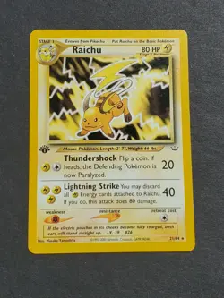 Pokemon 1ST EDITION RAICHU 21/64 - NEO REVELATION SET - (EX/NM) - Image 1