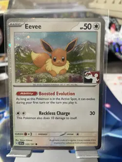 Pokemon Prize Pack Series 7 Eevee 143/191 Cosmos Holo - PLAY STAMP - Image 1