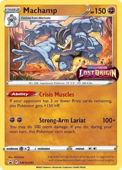Machamp - SWSH243 - Pokemon TCG Lost Origin Prerelease Promo - LP - HOLO - Image 1