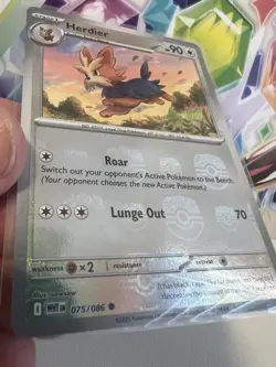 Herdier 075/086 Master Ball Reverse Holo Common - Pokemon TCG White Flare - NM - Image 3