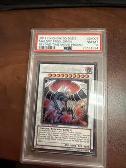 YuGiOh Malefic Paradox Dragon YMP1-EN007 Limited Edition Secret Rare PSA 8 - Image 4