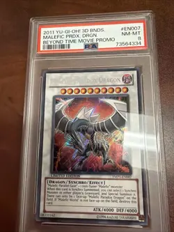 YuGiOh Malefic Paradox Dragon YMP1-EN007 Limited Edition Secret Rare PSA 8 - Image 5