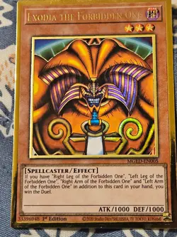 Exodia the Forbidden One Gold Rare MGED-EN005 Yugioh - Image 2