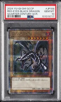 2024 QUARTER CENTURY SECRET RARE #JP108 RED-EYES BLACK DRAGON PSA 10 - Image 1