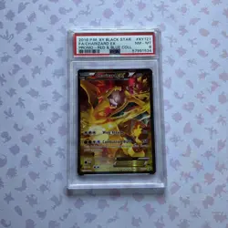 PSA 8 NM-MT Charizard EX XY121 Black Star Promo FULL ART HOLO PROMO Pokemon Card - Image 1