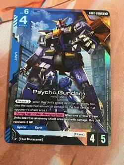 Gundam TCG Card Game Dual Impact GD02-001 LR Psycho Gundam MRX-009 ASW Rare - Image 1