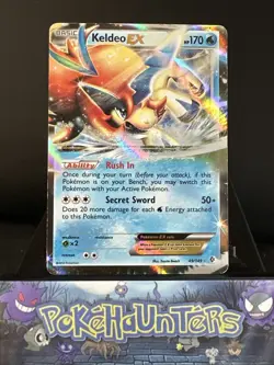 Pokemon Card Keldeo EX 49/149 BW Boundaries Crossed Half Art Light Played - Image 1