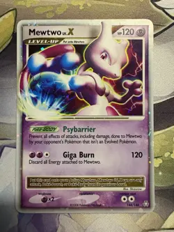 Pokemon Mewtwo TCG LV.X Holo Card 144/146 Legends Awakened 2008 NM - Image 1