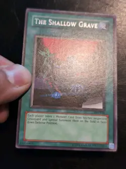 Yu-Gi-Oh! RARE CARD THE SHALLOW GRAVE PSV-036 1996 VINTAGE PRINT VLP/LP - Image 2