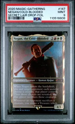 2020 MTG SECRET LAIR DROP FOIL #147 NEGAN, THE COLD-BLOODED PSA 9 - Image 1