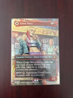 Gwen Stacy (0202) (Borderless Foil ) Marvel's Spider-Man MTG - Image 1