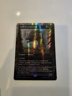 Quilled Greatwurm (Borderless) (Mana Foil) Foundations Foil - Image 1