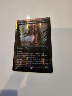 Quilled Greatwurm (Borderless) (Mana Foil) Foundations Foil - Image 2
