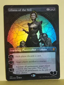 Liliana of the Veil (Borderless) #373 (Foil) (NM) Dominaria United DMU Magic MTG - Image 1