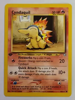 Pokemon CYNDAQUIL 57/111 1st Edition Neo Genesis - Near Mint 🍒 - Image 2