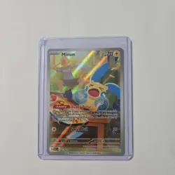 Pokemon TCG Minun 194/182 Sv04: Paradox Rift Holo Illustration Rare Near Mint NM - Image 1
