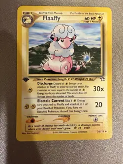 Pokemon TCG - FLAAFFY - 1ST EDITION - 34/111 - NEO GENESIS (2000) - WOTC - MP - Image 1