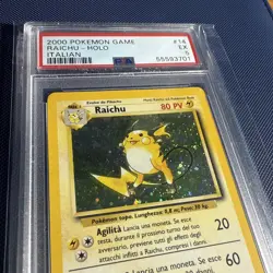 1999 POKEMON GAME 14 RAICHU-HOLO EXCELLENT PSA 5 - Image 3