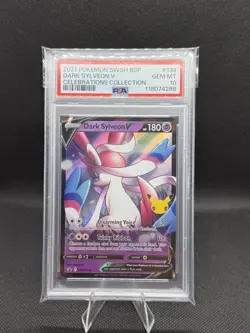 2021 Pokemon Celebrations Black Star Promo Dark Sylveon V #134 PSA 10 - Image 1