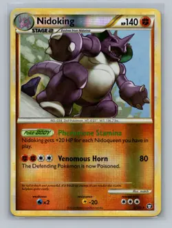 Pokemon TCG Nidoking 6/102 Triumphant Reverse Holo LP - Image 1