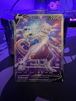 Pokemon TCG Mewtwo V Black Star Promo SWSH229 Full Art Holo. Pack to sleeve Mint - Image 1