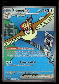 2023 Obsidian Flames Special Illustration Holo Pidgeot ex Rare #225/197 - Image 1