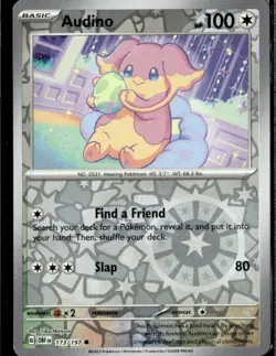 2023 SCARLET & VIOLET OBSIDIAN FLAMES Audino 173/197 Reverse Holo - Image 1