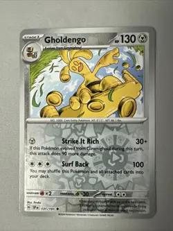 Pokemon TCG * SV Surging Sparks * 131/191 Gholdengo Uncommon * REVERSE HOLO * NM - Image 1