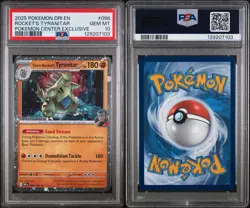 Pokemon Team Rocket’s Tyranitar DRI 096/182 Pokemon Center Stamped PSA 10 - Image 3