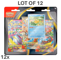 Pokemon TCG Mega Evolution 3 Booster Pack Blister Lot of 12 Sealed New IN HAND - Image 1