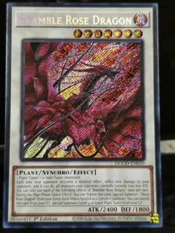 Yugioh Bramble Rose Dragon DOOD-EN039 Secret Rare 1st Ed Near Mint - Image 1