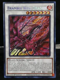 Yugioh Bramble Rose Dragon DOOD-EN039 Secret Rare 1st Ed Near Mint - Image 2