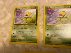 Lot (5) Bellsprout Weepinbell VTG 90s Pokemon cards TCG Basic Series Two 2 GC - Image 3