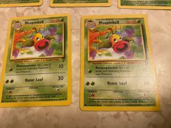 Lot (5) Bellsprout Weepinbell VTG 90s Pokemon cards TCG Basic Series Two 2 GC - Image 4