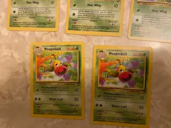 Lot (5) Bellsprout Weepinbell VTG 90s Pokemon cards TCG Basic Series Two 2 GC - Image 5