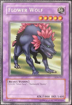 Flower Wolf LOB-107 The Legend of Blue Eyes White Dragon - Yugioh Card - Image 1