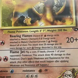 2000 POKEMON GYM CHALLENGE HOLO #2 BLAINE'S CHARIZARD PSA 9 Error Card - Image 3
