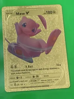 Pokemon TCG Card Bundle 4 Gold Cards Near Mint Condition Mew And Mewtwo - Image 2