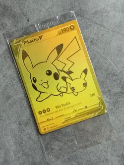 2021 Pokemon Celebrations Pikachu V & PokeBall Gold Promo Cards SWSH14 Ice Set F - Image 1