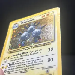 Pokemon TCG Magneton Base Set 1999 Holo Unlimited Rare Card 9/102 - Image 2