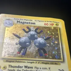 Pokemon TCG Magneton Base Set 1999 Holo Unlimited Rare Card 9/102 - Image 3
