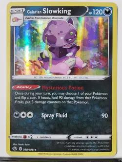 HOLO Galarian Slowking 098/198 - LP - Chilling Reign Sword Shield Pokemon Card - Image 1