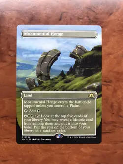 Monumental Henge Extended Borderless MTG Magic the Gathering Card NM Mint MH3 - Image 1