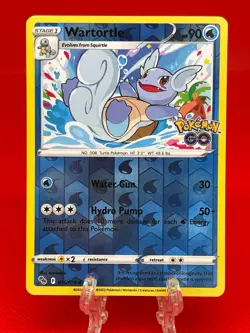 Pokemon TCG Wartortle 016/078 Reverse Holo Pokemon GO! 2022 English Card NM - Image 1