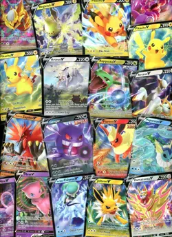 100x Pokemon Card Lot 2x Ultra Rare V/GX/EX Authentic Trading Cards + Holo Rares - Image 3