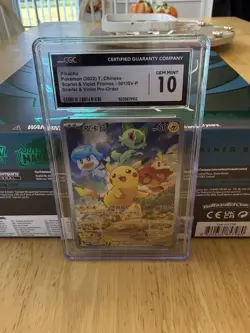 Pokemon Pikachu TCG Scarlet & Violet Pre-Order Promo Chinese Card CGC 10 🔥 - Image 1