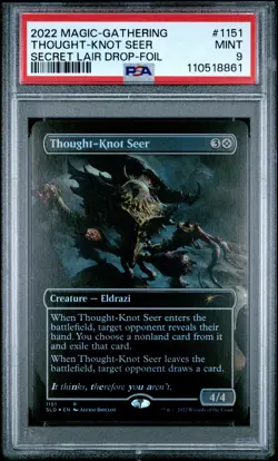 2022 MTG SECRET LAIR DROP FOIL #1151 THOUGHT-KNOT SEER PSA 9 - Image 1